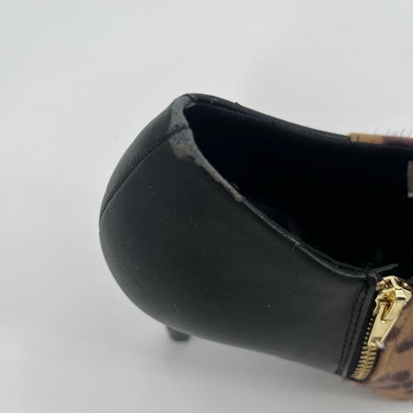 Y2K Dexflex Comfort Leopard Bootie heel womens Shoes Sz 9 Stiletto Glam Rocker - Picture 9 of 15